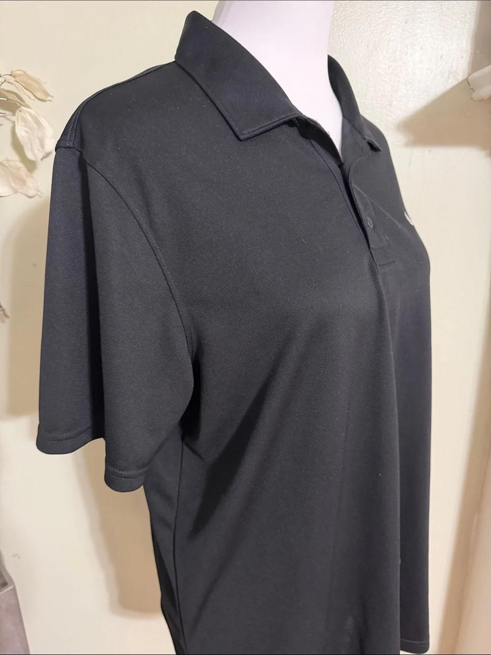 Nike Black Polo with White Swoosh